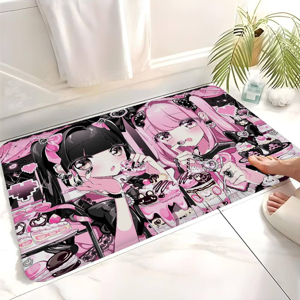 Popular J-Jirai K-Kei Fashion Door Mat Anti-slip Absorb Water Long Strip Cushion Bedroon Mat Bedside Mats