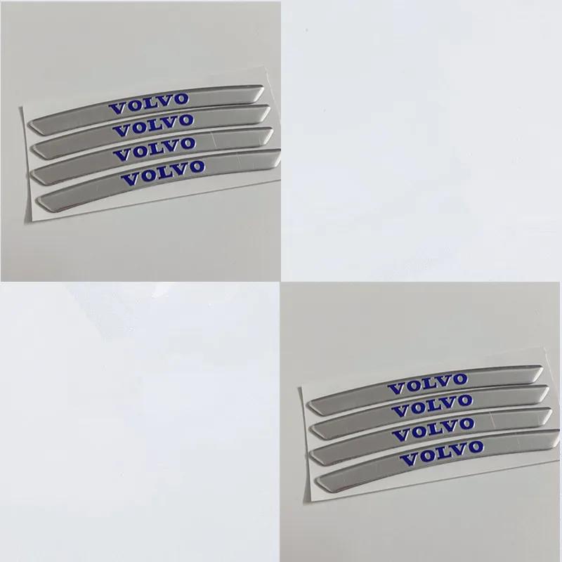 4PCS Volvo Wheel Sticker is suitable for the tire labeling of Volvo s90xc60s60lxc40xc90v90cc wheel metal modified car.