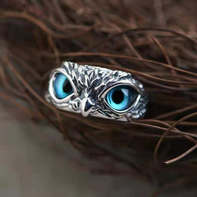 Creative Owl Ring Personalized Owl'S Eye Jewelry Ring Jewelry