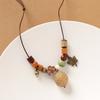Retro literary necklace, natural plant fruit acorn pendant, long sweater chain, niche accessories