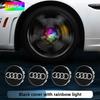 For Audi  A84Pcs 60mm 61mm 69mm LED Wheel Center Hub Cap Light Floating Illuminated Cover for Audi A3 A4 A5 A6 Q3 Q5 Q7 etc