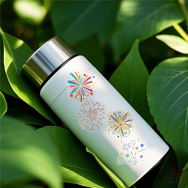 50Pcs/Set Watercolor Fireworks Art PET Stickers Waterproof DIY Fashion Doodle Decals Stickers
