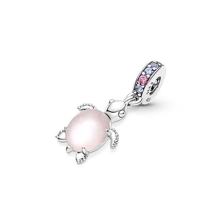 Pandora Murano Glass Pink Turtle Pendant Women Jewelry 798939C02