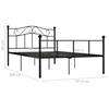 Black Metal Bed Frame 120 X 200 Cm