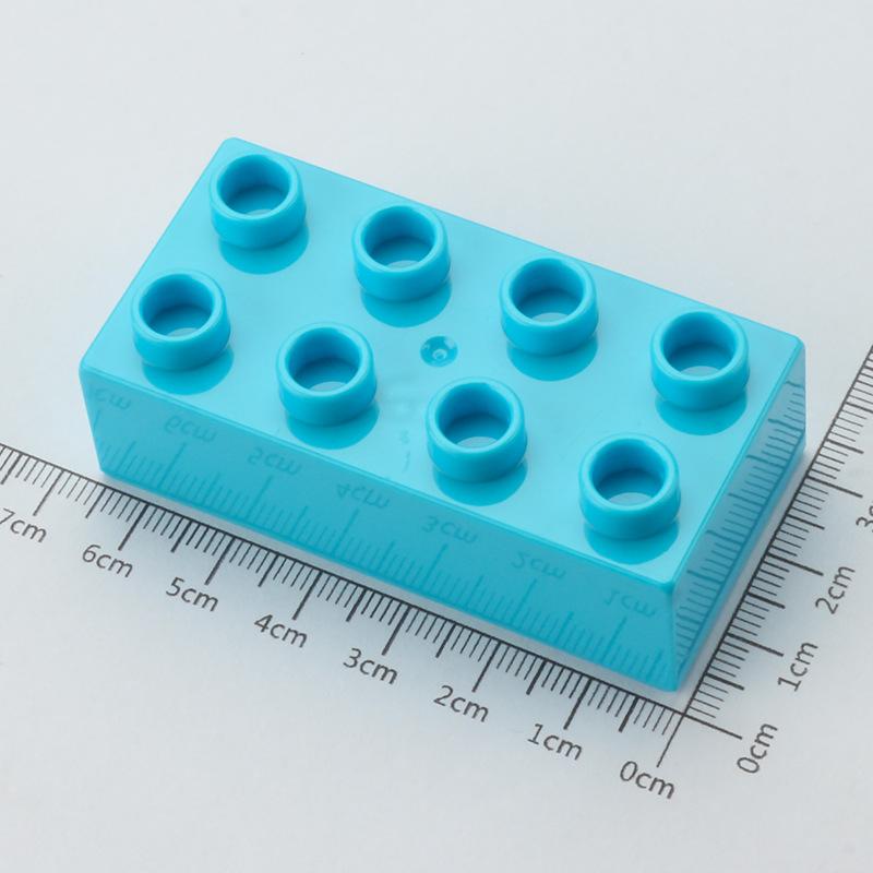 2x4 Dots Big Size Thick Brick 4PCS Colorful Building Block Figuers Compatible Large Plate Accessorie Kid Educational Toys Boys