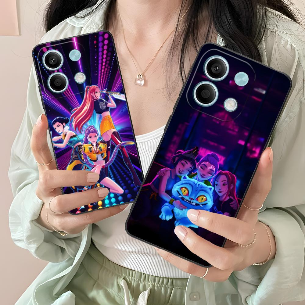KPOP Hunter Girls Phone Case for Xiaomi Redmi Note 14 13 12 11 S Pro Plus 4G 5G Colour Printing Protective Luxury Pretty Cover