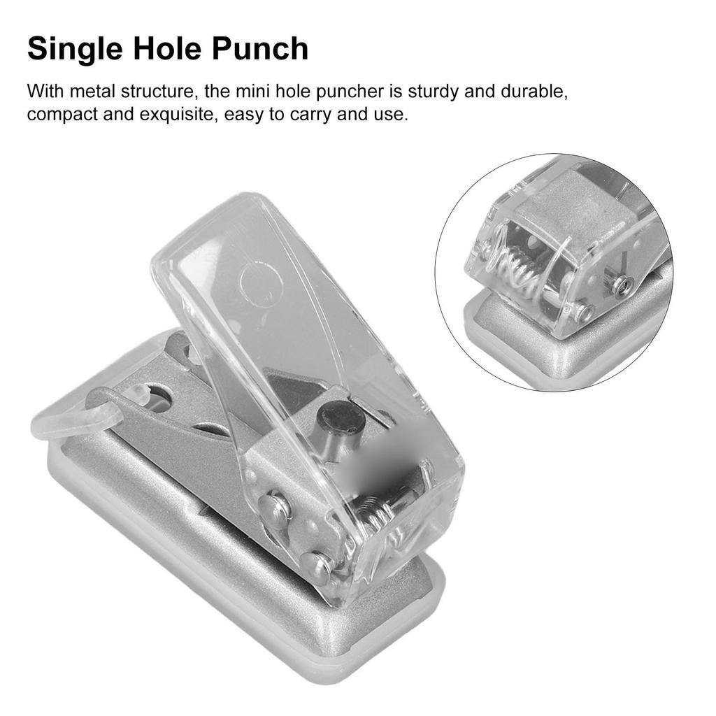 Perfurador de Furos Branco   Perfurador Manual de Furo Único Portátil para Scrapbooks Cartões de Papel Artesanato Papelaria