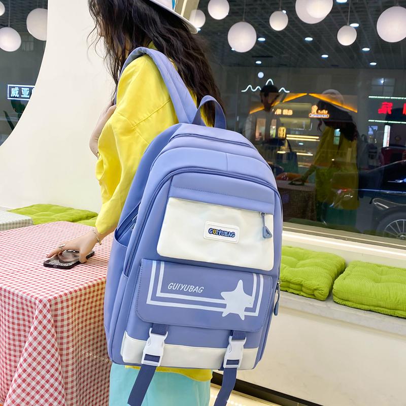 Four-Piece Backpack Set Schoolbag Large Capacity Backpack for Primary and Secondary School Students