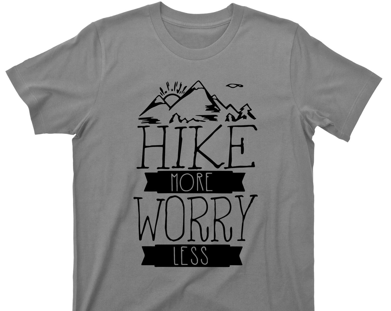 Hike More Worry Less T Shirt - Great Outdoors Graphic TShirt 2XL