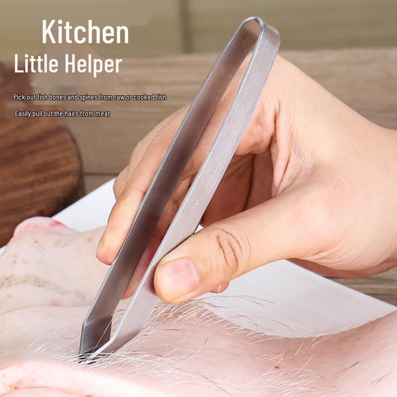 Promotional Stainless Steel U-shaped Tweezers for Fish Bones and Poultry Feather/Hair Removal