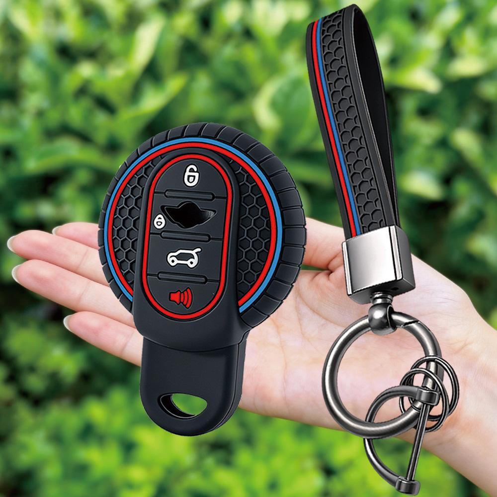 Silicone Shell Fob Holder Accessories for BMW Mini Cooper F55 F56 F57 F54 F60 JCW Clubman Countryman Car Remote Key Case Cover