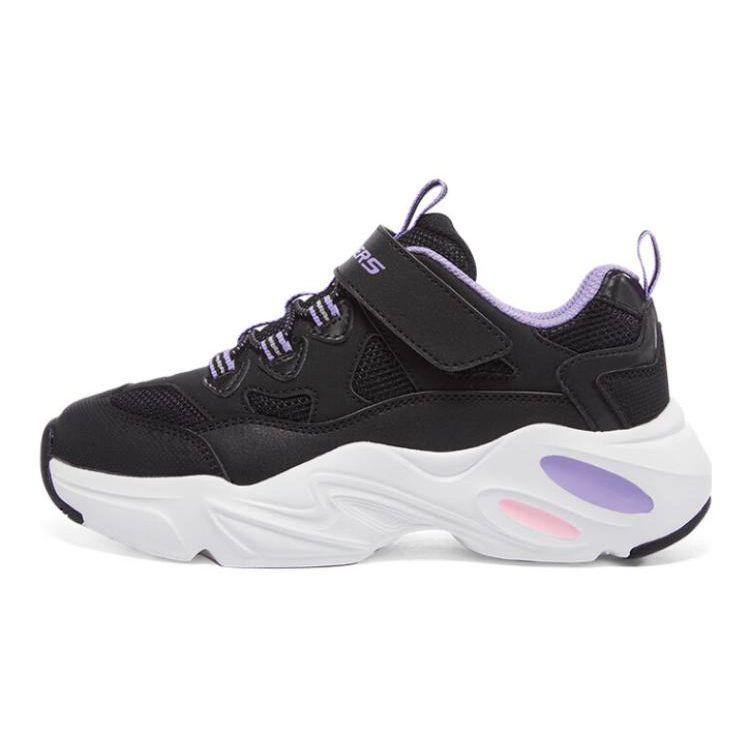 Skechers Fashionable Comfortable Shock Absorbing Low Top Casual Shoes Kids sneakers Black 303900L-BLK 27.5