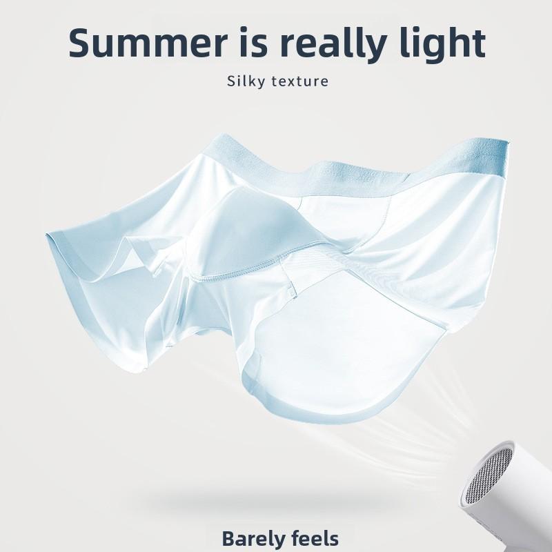 Men's Summer Casual Ice Silk One Piece Seamless Antibacterial Underwear