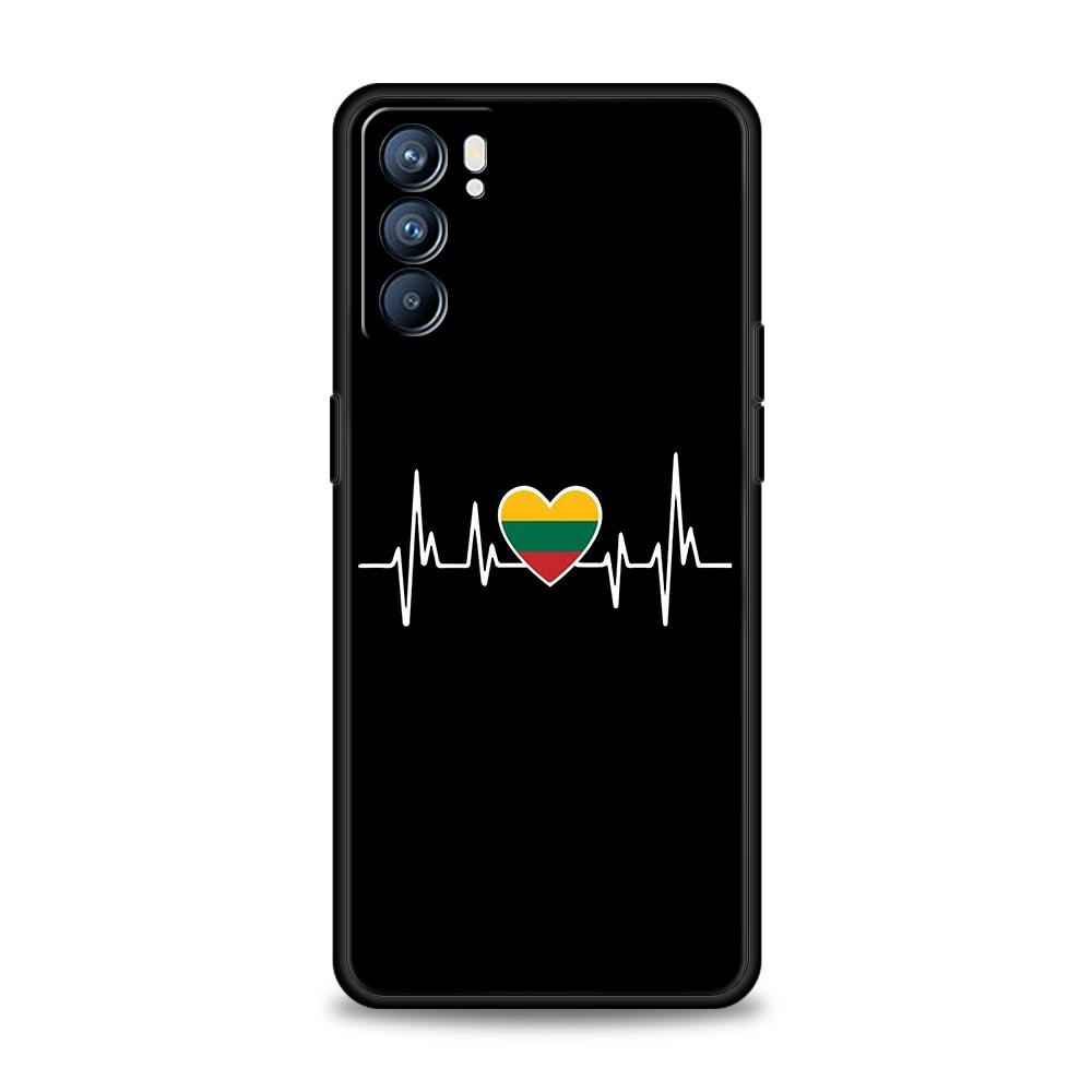 Flag of Lithuania Flag Phone Case For Oppo Reno8 Reno7 Reno6 Pro A54 5G Find X6 X5 A53 A52 A9 A15 A95 A17 A16 A74 A57 A31 Cover