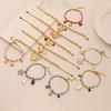 Handmade Color Braided Rope Titanium Steel Bracelet Light Luxury Multi-Pendant Summer Natural Stone Jewelry
