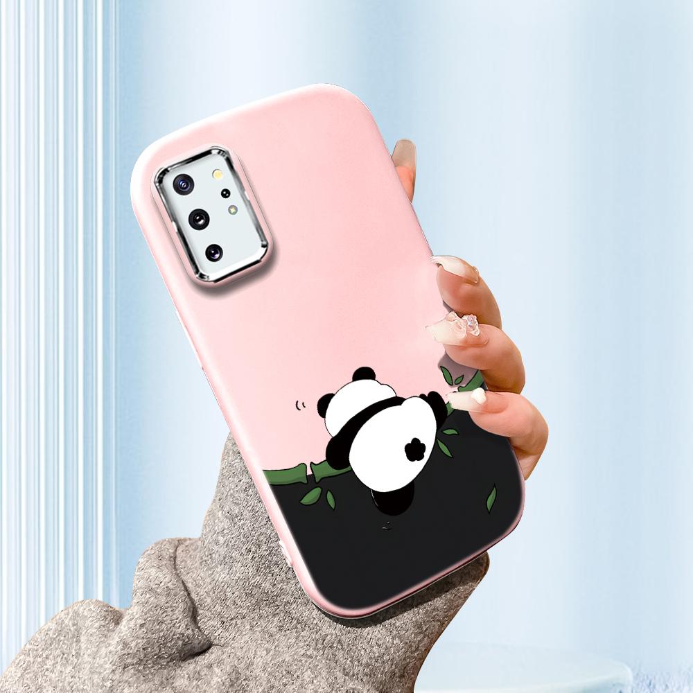 

Одноколірний сріблястий край об’єктива Жирний корпус М’який рідкий силіконовий чохол із ТПУ Протиударний чохол для телефону Xiaomi Redmi Samsung Samsung F07 рожевий