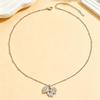 Women's 18K Gold Plated Stainless Steel Cross Bow Clavicle Necklace