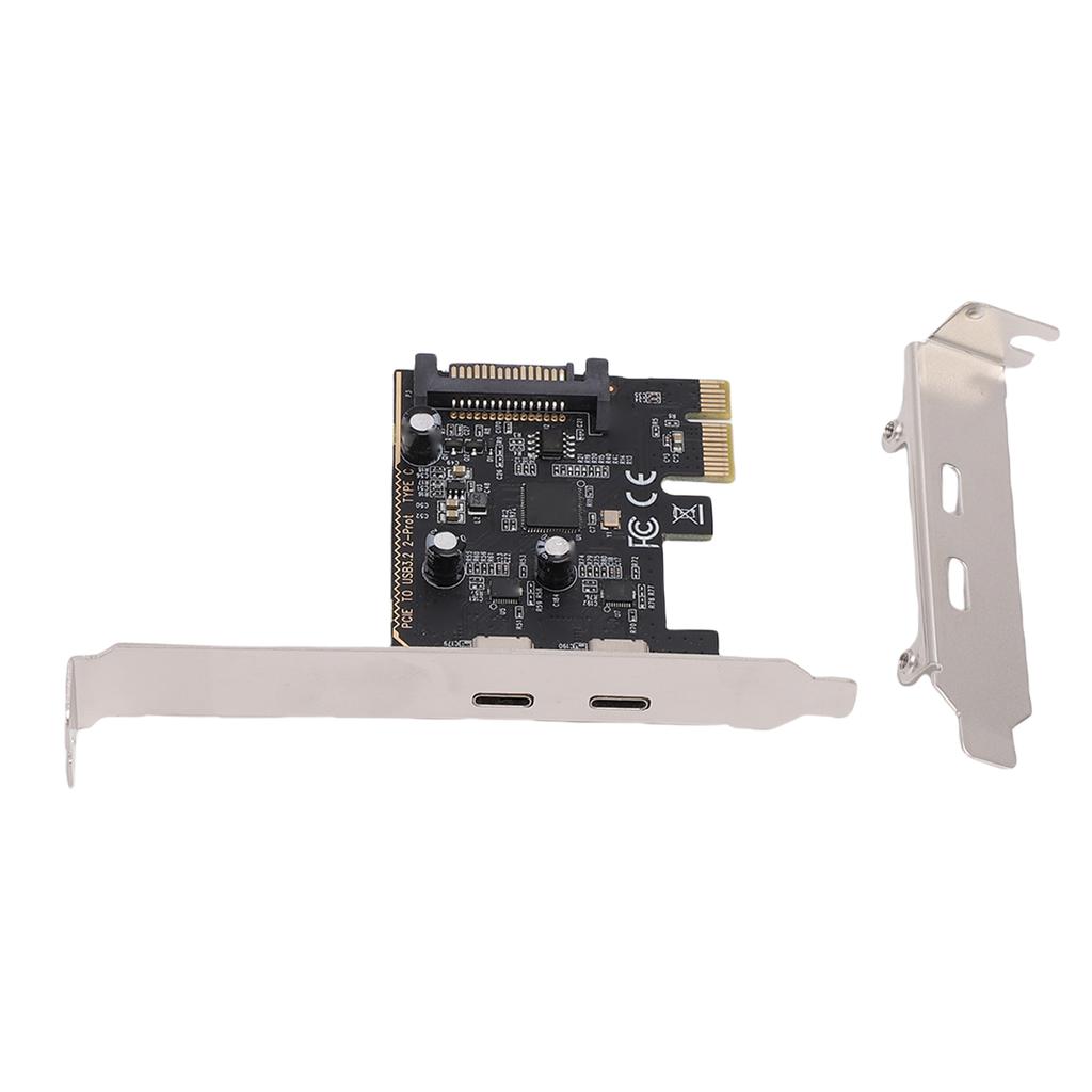 PCIe to USB 3.2 Gen 1 Card with 5 Gbps Bandwidth 2 USB Type C Ports PCIe Expansion Card USB Card for Desktop PC