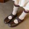 Sheepskin Version Mary Jane Shoes Women's 2025 Autumn New Low-heeled Ballet Shoes Cross-strap Retro Shallow Mouth Single Shoes Women