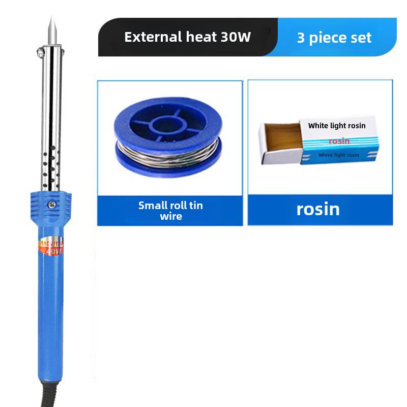 220V 60W/40W/30W Multi-Purpose Electric Soldering Iron with Rubber Handle and Pointed Tip for Household Repairs