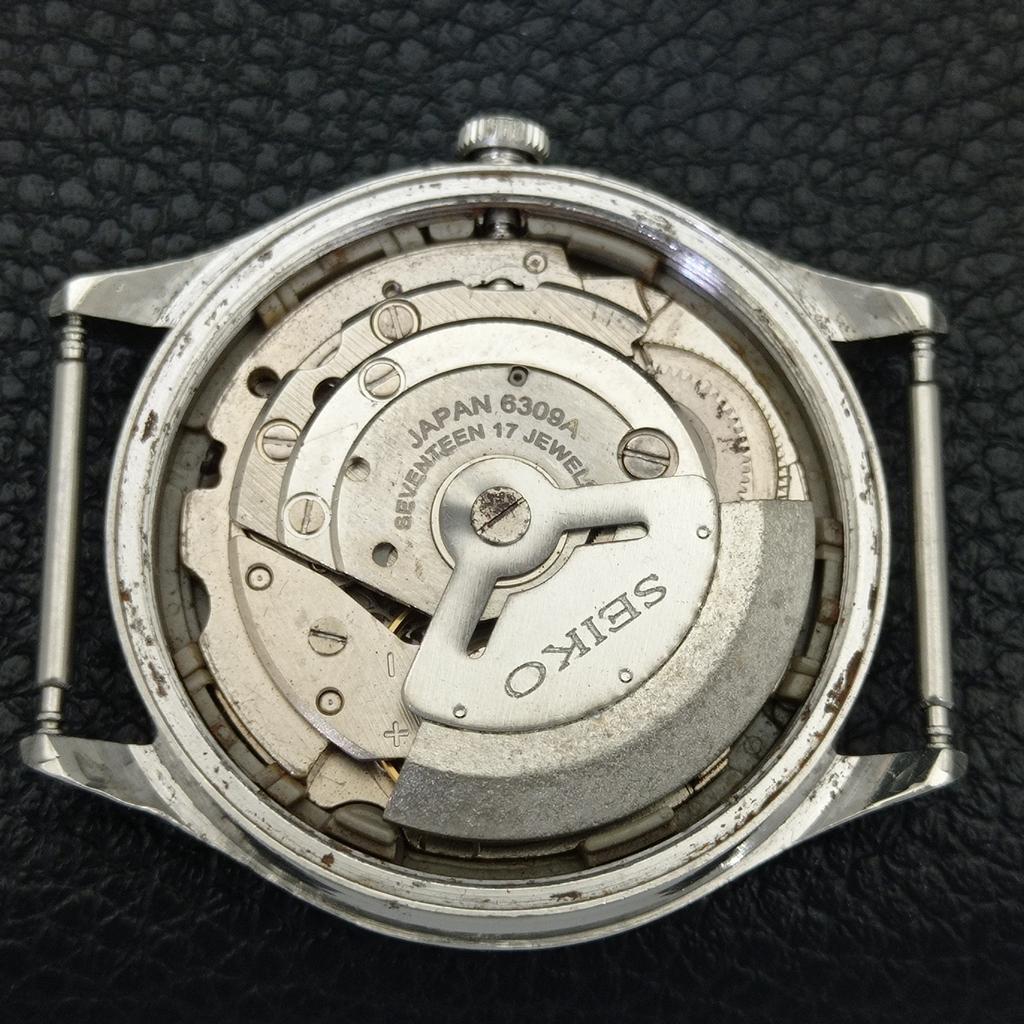 JAPAN VINTAGE SEIKO 5 AUTOMATIC 6309A MENS GREEN COLOR DIAL WATCH A701608-5 R206c-a701608