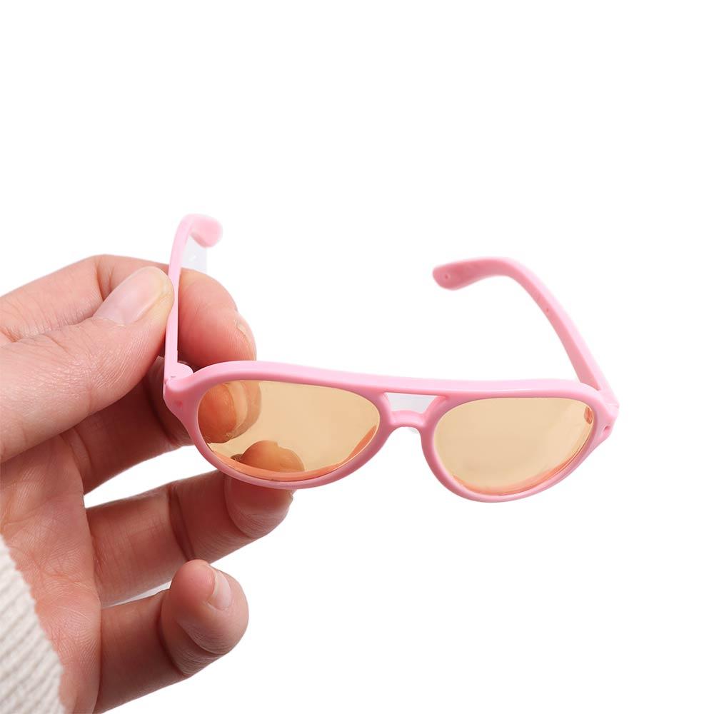 2pcs/set Multicolor Mini Plastic Heart Glasses Mini Plastic Glasses for Doll  Dolls Accessories