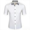 Summer Men Short Sleeve Beach Shirt Men Casual Lapel Fashion Shirt Tops