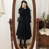 Women's Plus Size Korean Style Woolen Overcoat - Mid-Length, Slimming, Thickened for Autumn/Winter 2025.