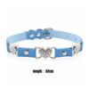 PU Leather Women Choker Adjustable Sparkling Heart Design