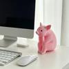 Cute Resin Pink Pig Sitting On Toilet Figurine Adorable Funny Design For Bathroom Bedroom Desktop Home Decor Gift For Pig Lovers