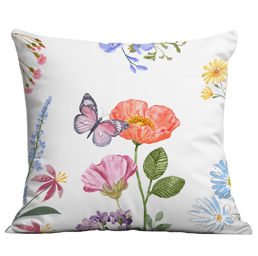 Spring And Summer Floral Print Pillow Cover Home Sofa Cushion Pillow Cover Premium Durable Quality Useful Practical