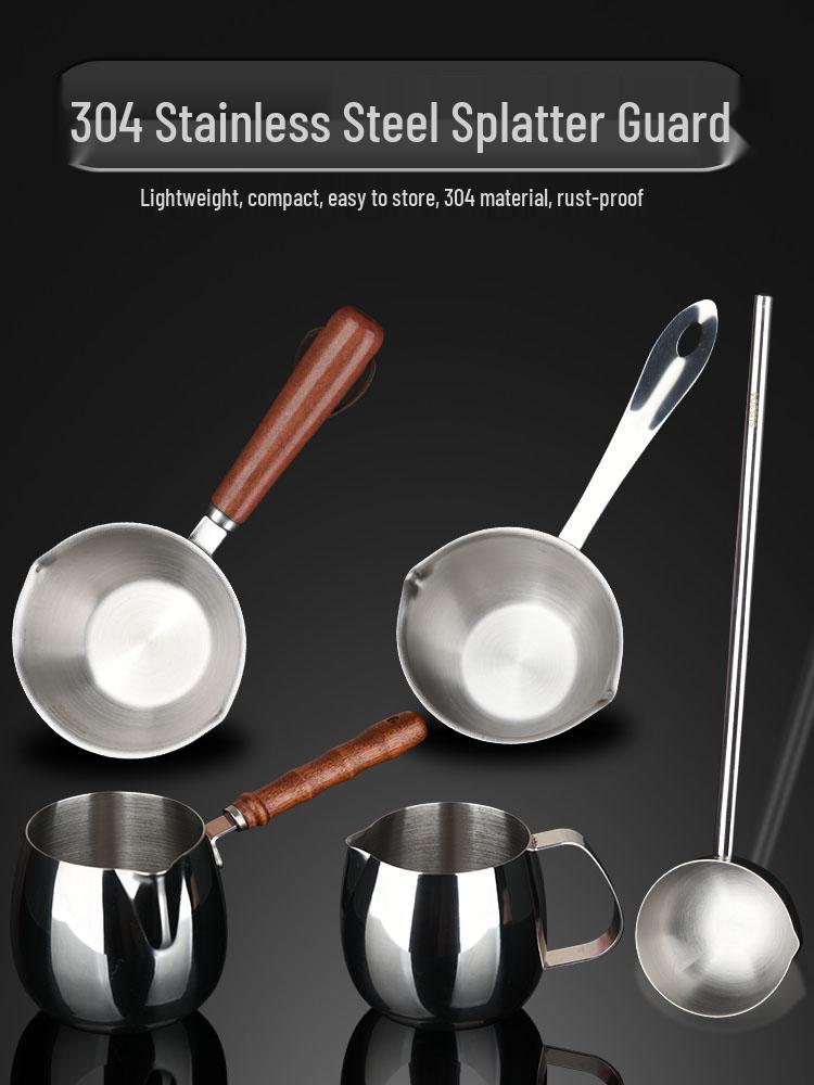 304 Stainless Steel Long-Handle Mini Oil Pouring Pot