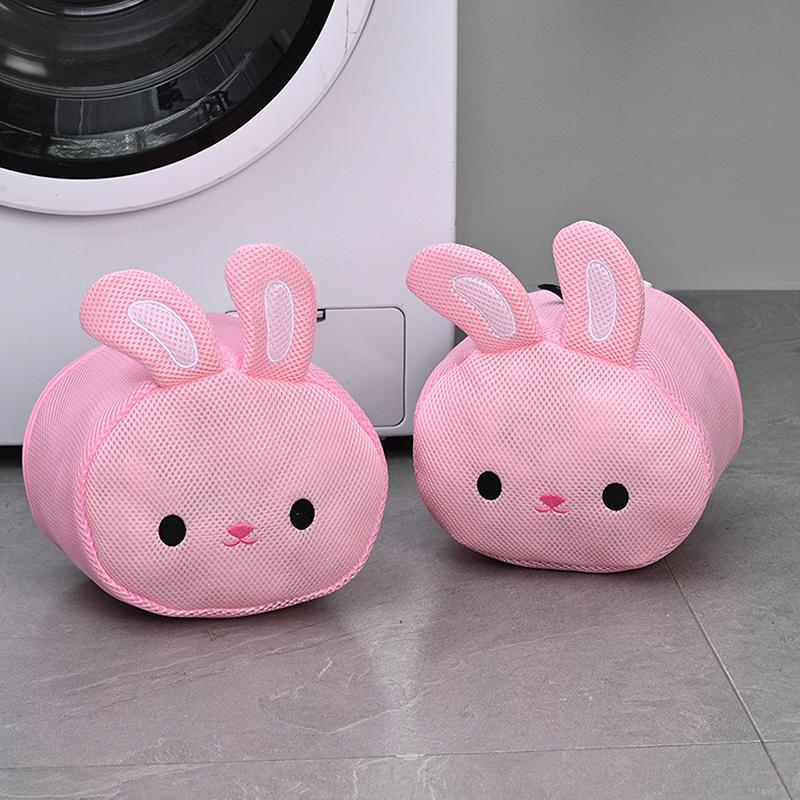 Cute Rabbit Laundry Bag Anti-Deformation Mesh Washing Pouch For Bras, Underwear, Lingerie Machine-Wash Special Home Travel Use