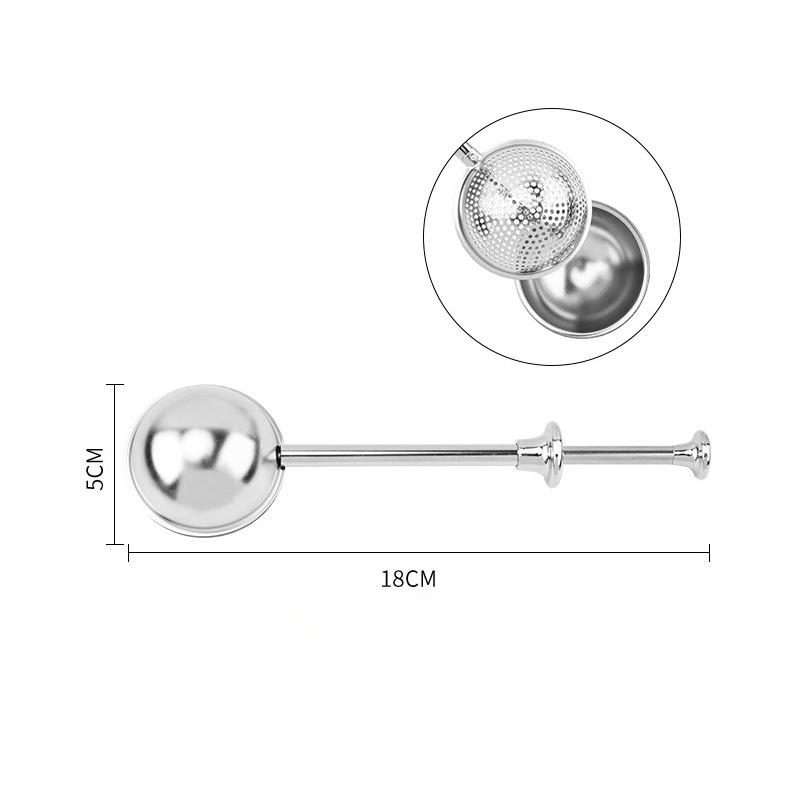 Portable and Convenient 304 Stainless Steel Filter Tea Ball Pressure Tea Brewing Device with Telescopic Home Drinking Function