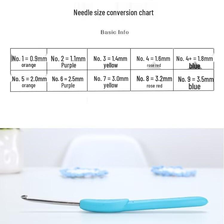 Handmade Stainless Steel & Plastic Crochet Hook and Yarn Set for DIY Sweater Knitting