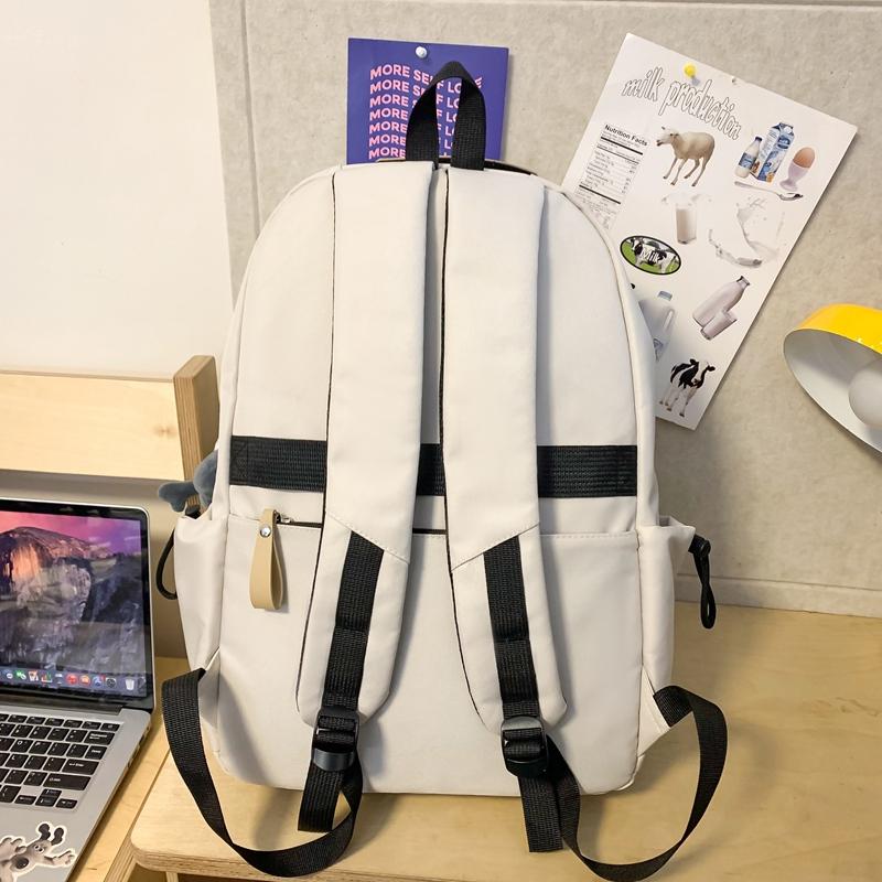 Boys Girls Backpack Letter Large Capacity High School Student Schoolbag