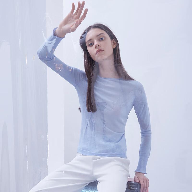 Women's Long-Sleeve Cashmere Blend Base Layer Sweater