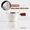 [Measuring Cup] Stainless Steel Espresso Cup | Wooden Handle & Dual Spouts