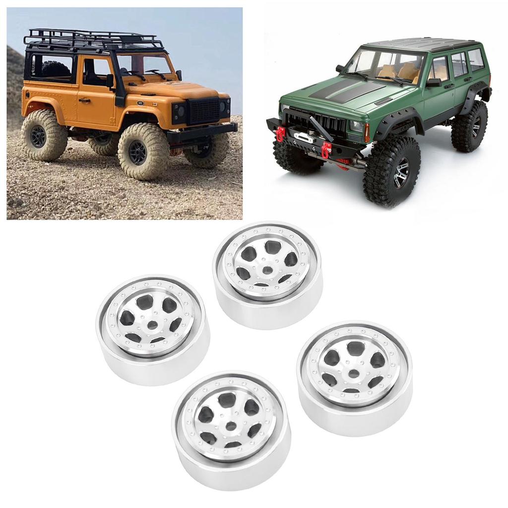 4pcs 1.3 Inches Wheels Aluminum Alloy 6 Holes Wheel Hubs for 1/18 RC Crawler