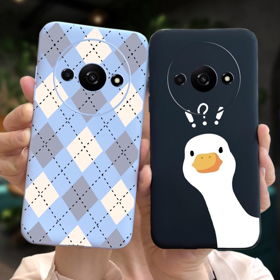 Rückseite für Xiaomi Redmi A3 4G Drachen Cartoon Tiere Cartoon Malerei Funda Etui für Xiomi RedmiA3 A 3 Weiche TPU Silikon Tasche