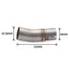 Motorcycle Exhaust System Stainless Steel Muffler Midder Link Pipe With DB Killer For Kawasaki Ninja 250 400 z250 z400 2017-2025