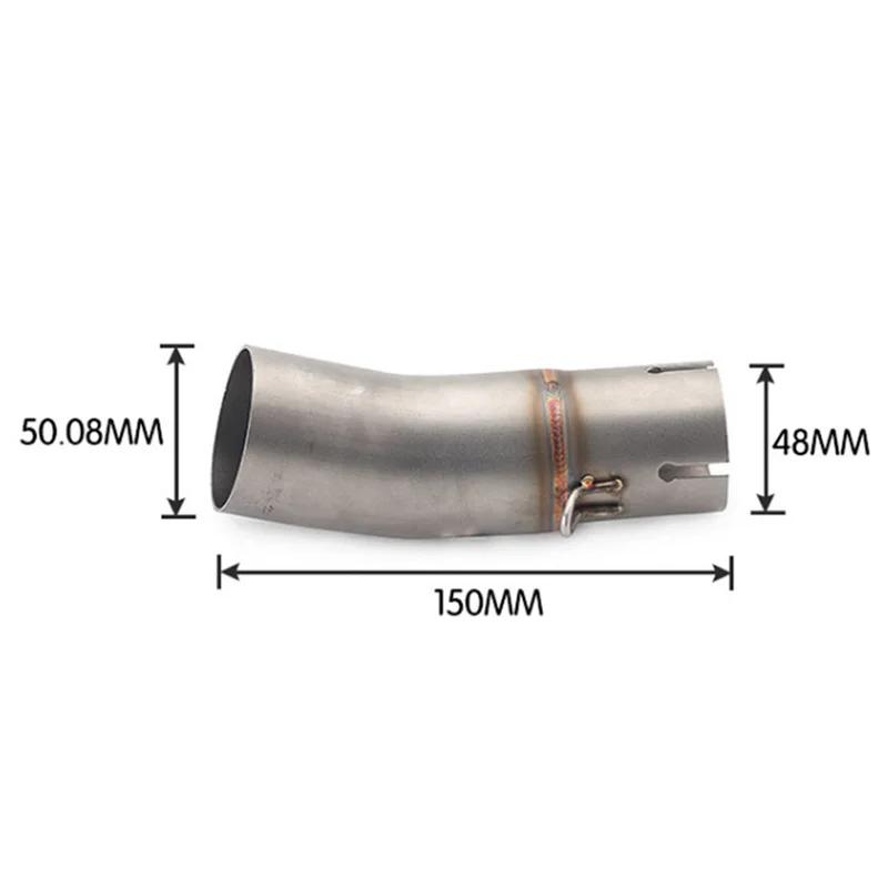 Motorcycle Exhaust System Stainless Steel Muffler Midder Link Pipe With DB Killer For Kawasaki Ninja 250 400 z250 z400 2017-2025