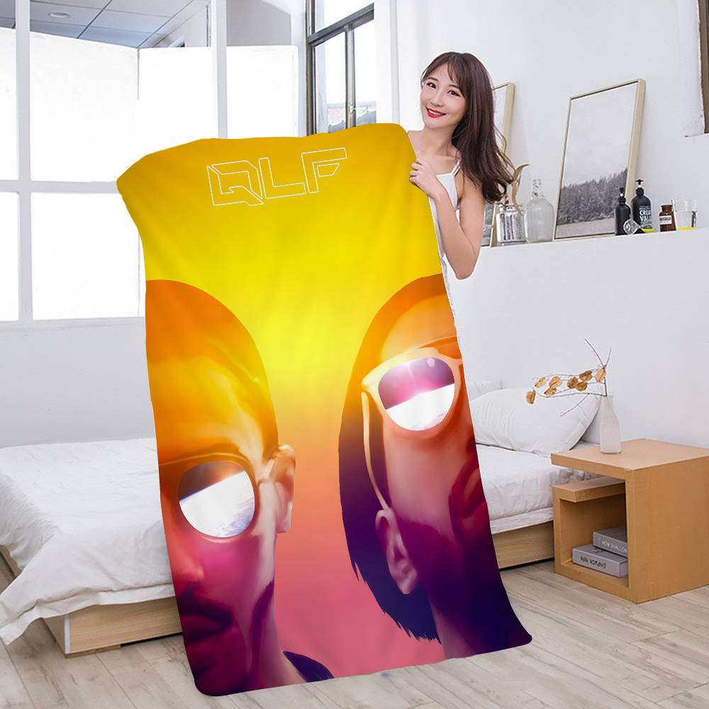 

PNL QLF rapper singer Anime Beach Swimming Towel Soft Absorbent Washcloth Children s Gifts for Kids Travel Camping Gym W30*H60(CM)