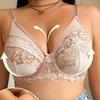Sexy European and American Push-up Bra with Thin Cups and Underwire Adjustable Underwear Large Size