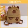 Plush Cartoon Backpack For Kids With Air Cushion Straps And Comic Design For School Use