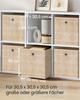 SONGMICS Storage Boxes, Set of 6 Non-Woven Fabric Boxes with Handles, 30 x 30 x 30 cm, Fit Cube Storage Unit, for Shelves, Foldable