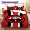 AFC Ajax Muster Bettwäscheset Bettbezug Kissenbezug Heimdeko Geschenk (1 Bettbezug + 2 Kissenbezüge, ohne Füllung)