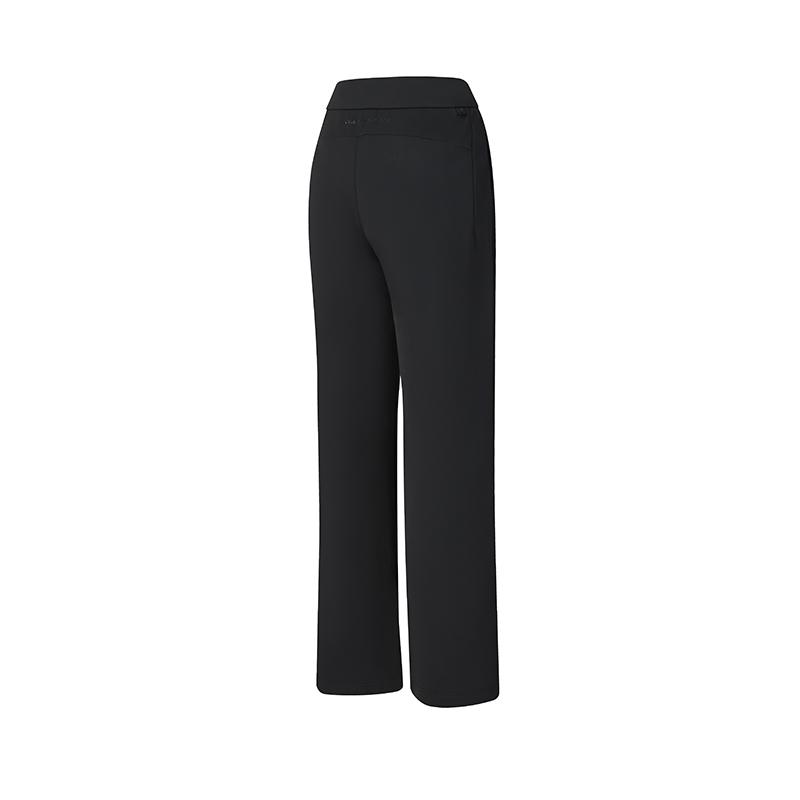 Fila Fashion Simple Versatile Knitted Straight Leg Casual Pants Women Bottoms Deep-Black A11W511612FBK