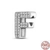 100% Real 925 Sterling Silver Letter Alphabet A-Z Charm Name Bead Fit  Bracelet Pendant Jewelry