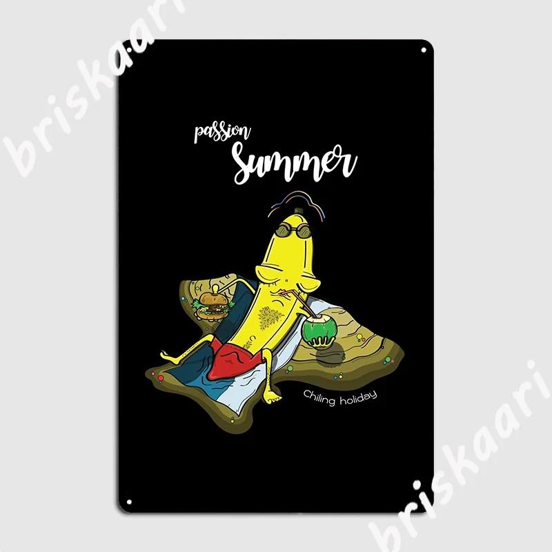 Passion Summer Metal Plaque Poster Cinema Living Room Plaques Classic Kitchen Tin Sign Poster 20X30CM